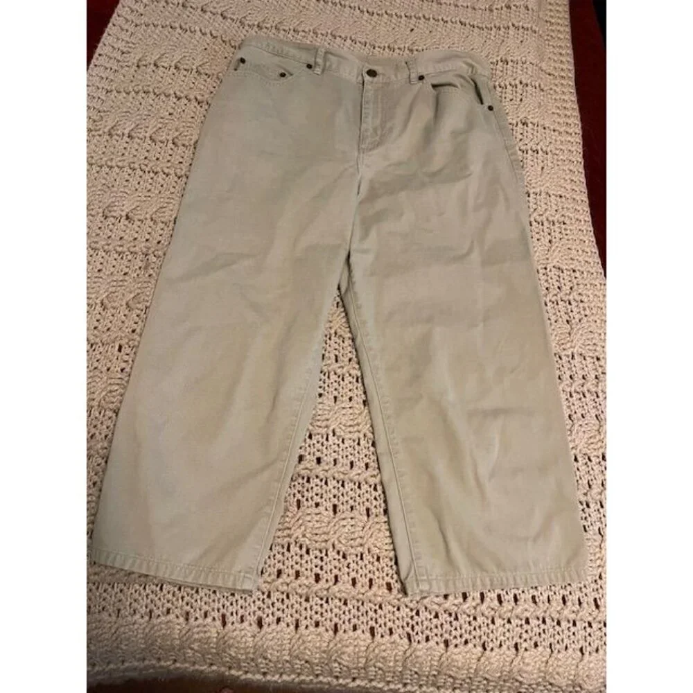 Lauren Jeans Co. Ralph Lauren Women's Beige Cotton‎ Pants Size 10